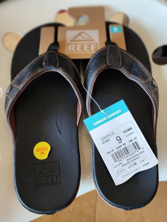 Reef Cushion Bounce Lux Black/Brown Sandal Flip Flop US Men\'s sizes US 9 NWT NEW main image 8